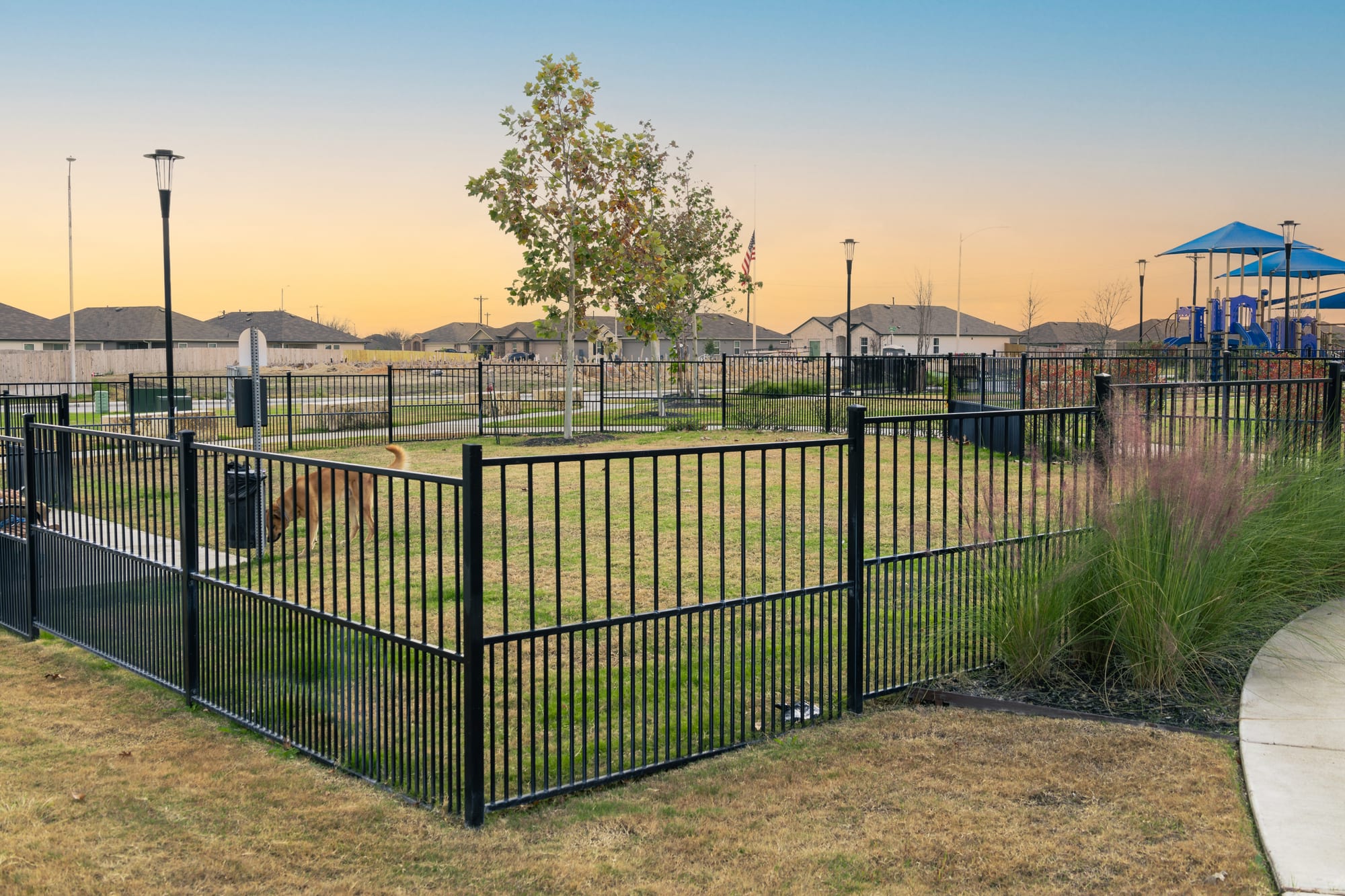 Aluminum fence installation