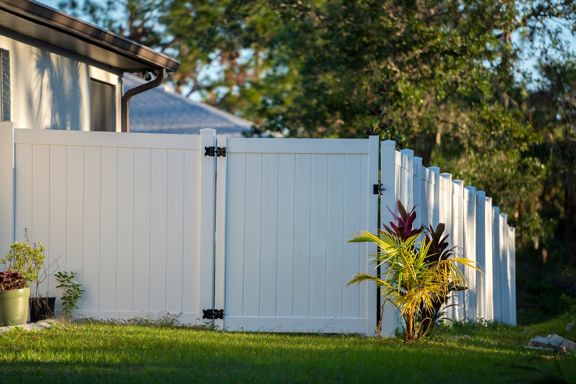 Vinyl fence installation