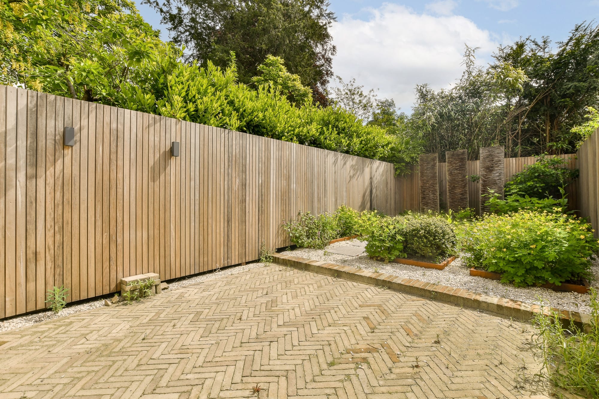 Wood fence installation